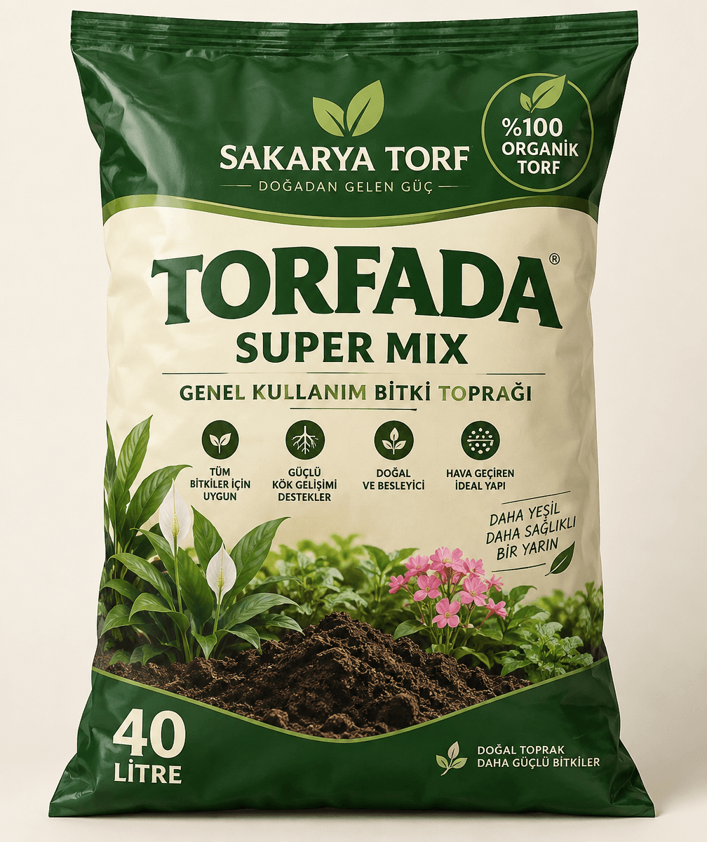 TORFADA Super Mix 40 litre genel kullanım bitki toprağı ambalajı
